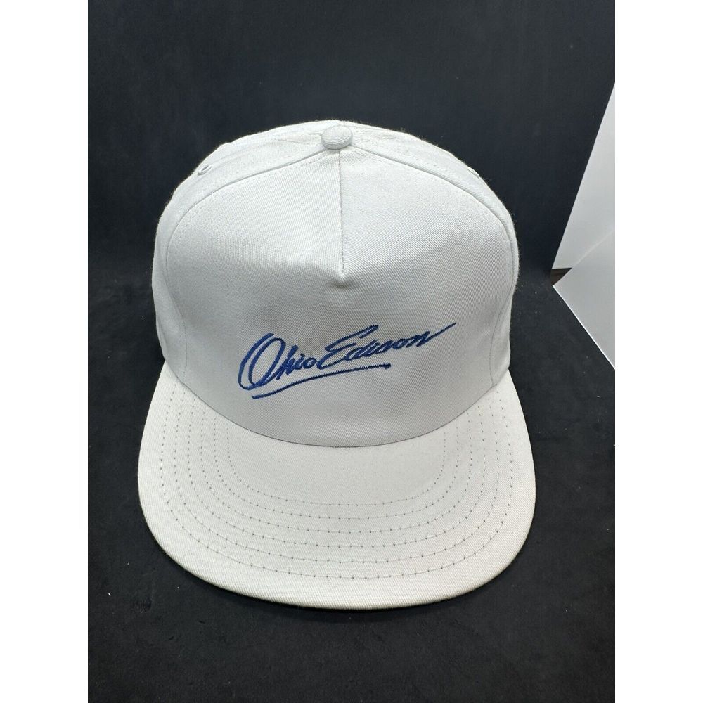 Vintage Ohio Edison Hat White Stitched‎ Snapback Baseball P Cap Made In USA